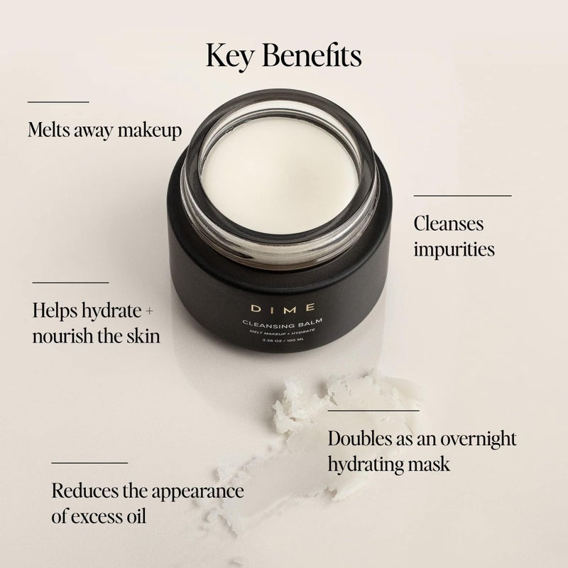 دايم بلسم دايم بيوتي المنظف، مزيل مكياج زيتي ومنظف للوجه، مزيل مكياج عيون مرطب مع السكوالين، 100 مل / 3.38 أونصة - Image 3